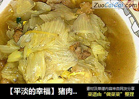 【平淡的幸福】猪肉炖白菜