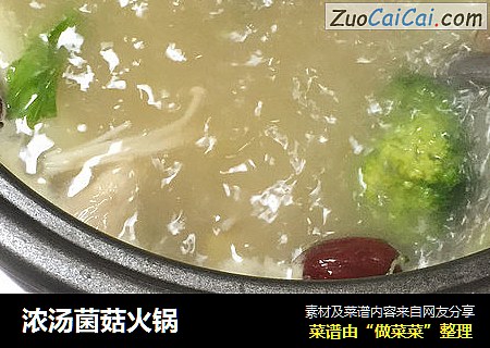 浓汤菌菇火锅
