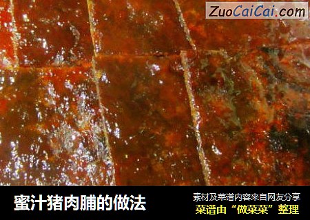 蜜汁猪肉脯的做法
