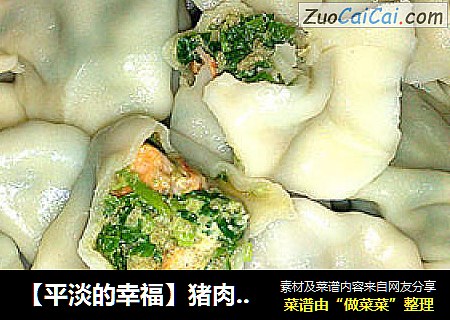 【平淡的幸福】猪肉韭菜虾仁馅饺子