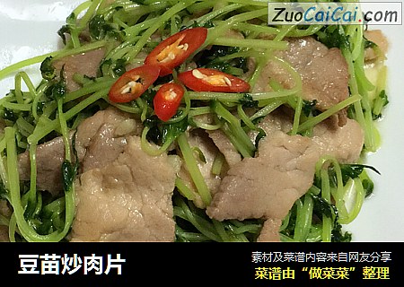 豆苗炒肉片