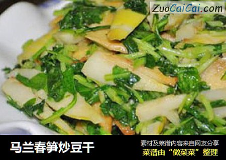 马兰春笋炒豆干