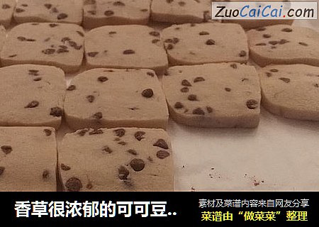香草很浓郁的可可豆饼干酥香