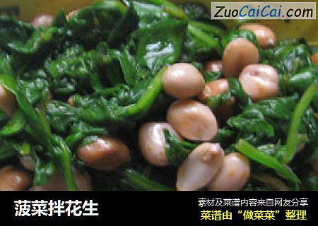 菠菜拌花生