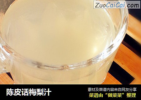 陈皮话梅梨汁