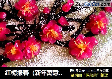 红梅报春（新年寓意甜点）