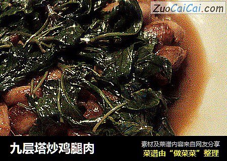 九层塔炒鸡腿肉
