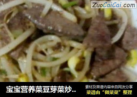 宝宝营养菜豆芽菜炒猪肝