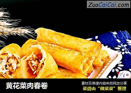 黄花菜肉春卷