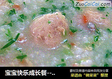 宝宝快乐成长餐--蔬菜肉丸粥