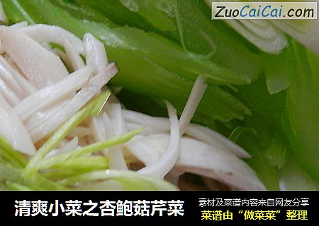 清爽小菜之杏鲍菇芹菜