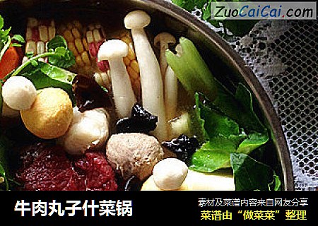 牛肉丸子什菜锅