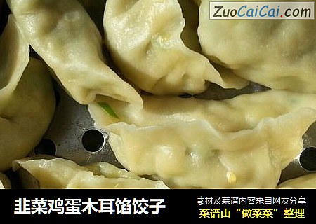 韭菜鸡蛋木耳馅饺子