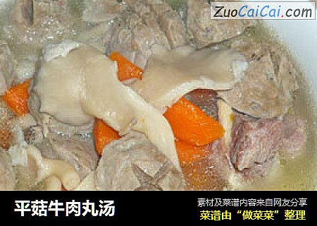 平菇牛肉丸汤