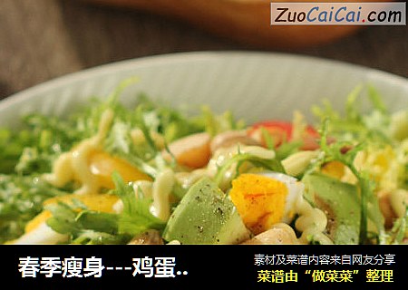春季瘦身---鸡蛋牛油果苦菊沙拉VS烤面包