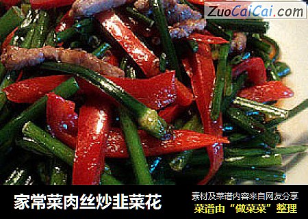 家常菜肉丝炒韭菜花