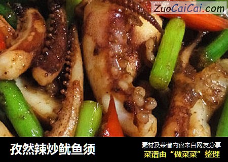 孜然辣炒鱿鱼须