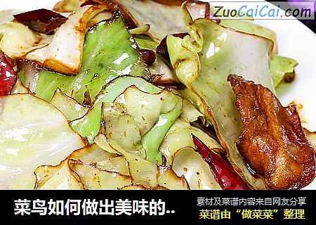 菜鸟如何做出美味的【农家手撕包菜】