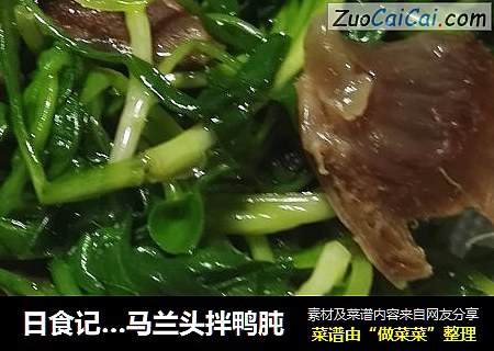 日食记…马兰头拌鸭肫