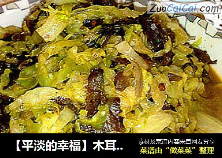 【平淡的幸福】木耳炒圆白菜