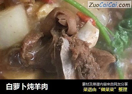 白萝卜炖羊肉