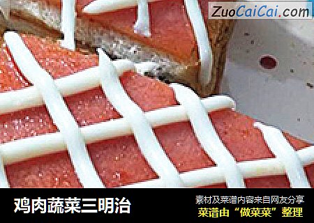 鸡肉蔬菜三明治
