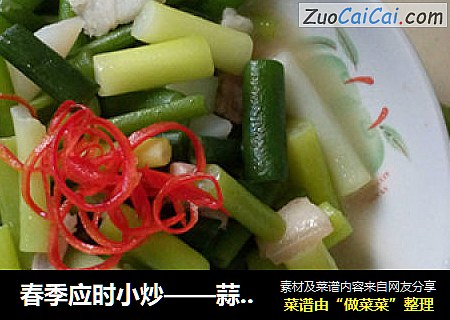 春季应时小炒——蒜薹炒肉片