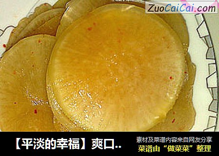 【平淡的幸福】爽口的糖醋萝卜片