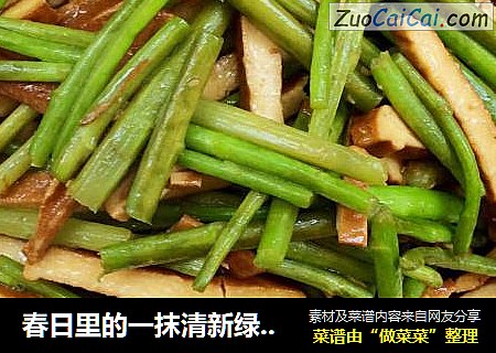 春日里的一抹清新绿：清炒芦蒿干子