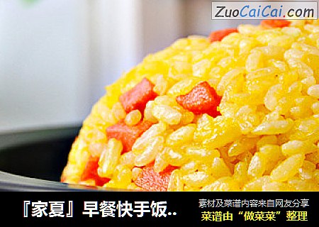 『家夏』早餐快手饭 黄金炒饭(剩大米的美味做法)