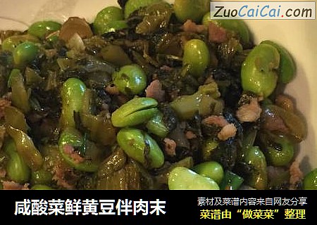 咸酸菜鲜黄豆伴肉末