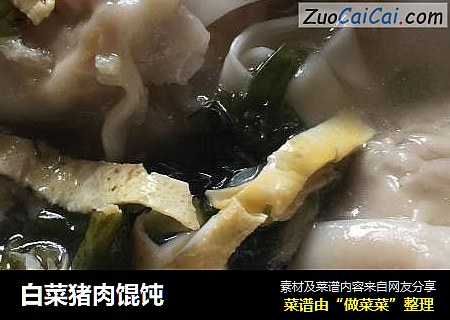 白菜猪肉馄饨
