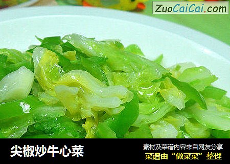 尖椒炒牛心菜