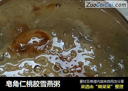 皂角仁桃胶雪燕粥