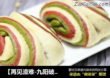 【再见渣难-九阳破壁豆浆机】豆浆风味的三色花卷