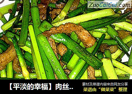 【平淡的幸福】肉丝炒蒜薹