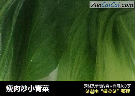 瘦肉炒小青菜