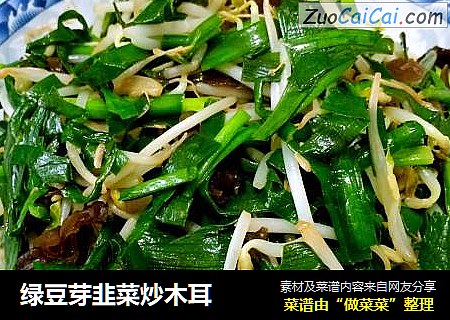 绿豆芽韭菜炒木耳