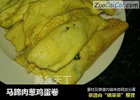马蹄肉葱鸡蛋卷