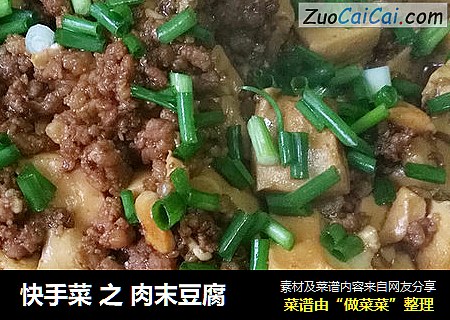 快手菜 之 肉末豆腐