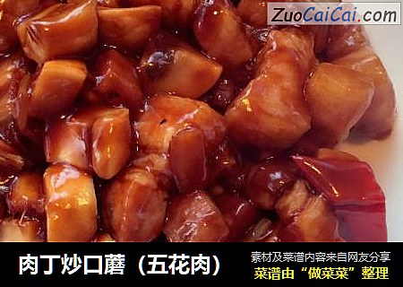 肉丁炒口蘑（五花肉）