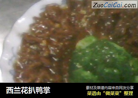 西兰花扒鸭掌