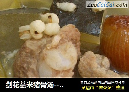 剑花薏米猪骨汤---春季老火汤