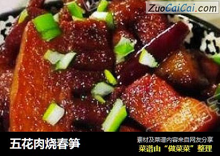 五花肉烧春笋