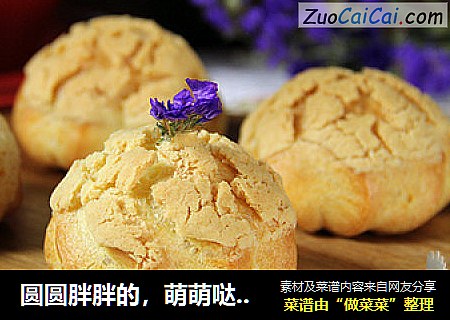 圆圆胖胖的，萌萌哒的---酥皮泡芙