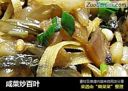 咸菜炒百叶