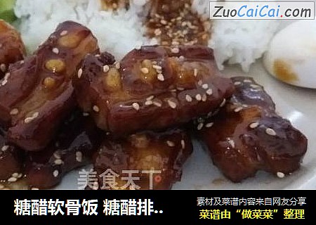 糖醋软骨饭 糖醋排骨 红烧排骨