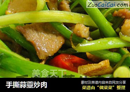 手撕蒜薹炒肉