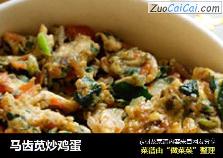 马齿苋炒鸡蛋
