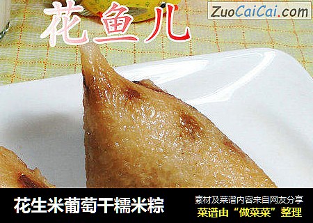 花生米葡萄干糯米粽 
